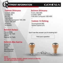 Gomexus Aluminum Double Handle With Cork Knob -Ausgewählte Geschäfte Für Angelausrüstung BS100HCA27TNr 6