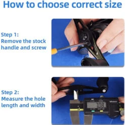 Gomexus 98mm Carbon Swept Handle With 30mm Carbon Knob 10 Gomexus 98mm Carbon Swept Handle With 30mm Carbon Knob -Ausgewählte Geschäfte Für Angelausrüstung DCS98FA30BKBKr 5